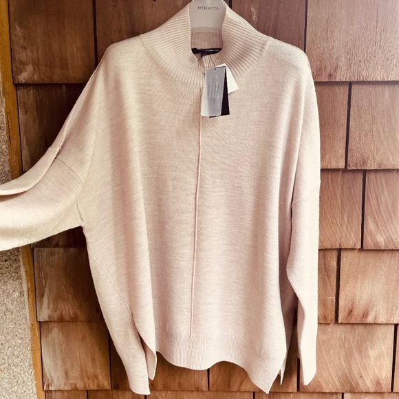 French Connection Oversize Babysoft River Knits High Neck Jumper Ton Sweater - Picture 1 of 17